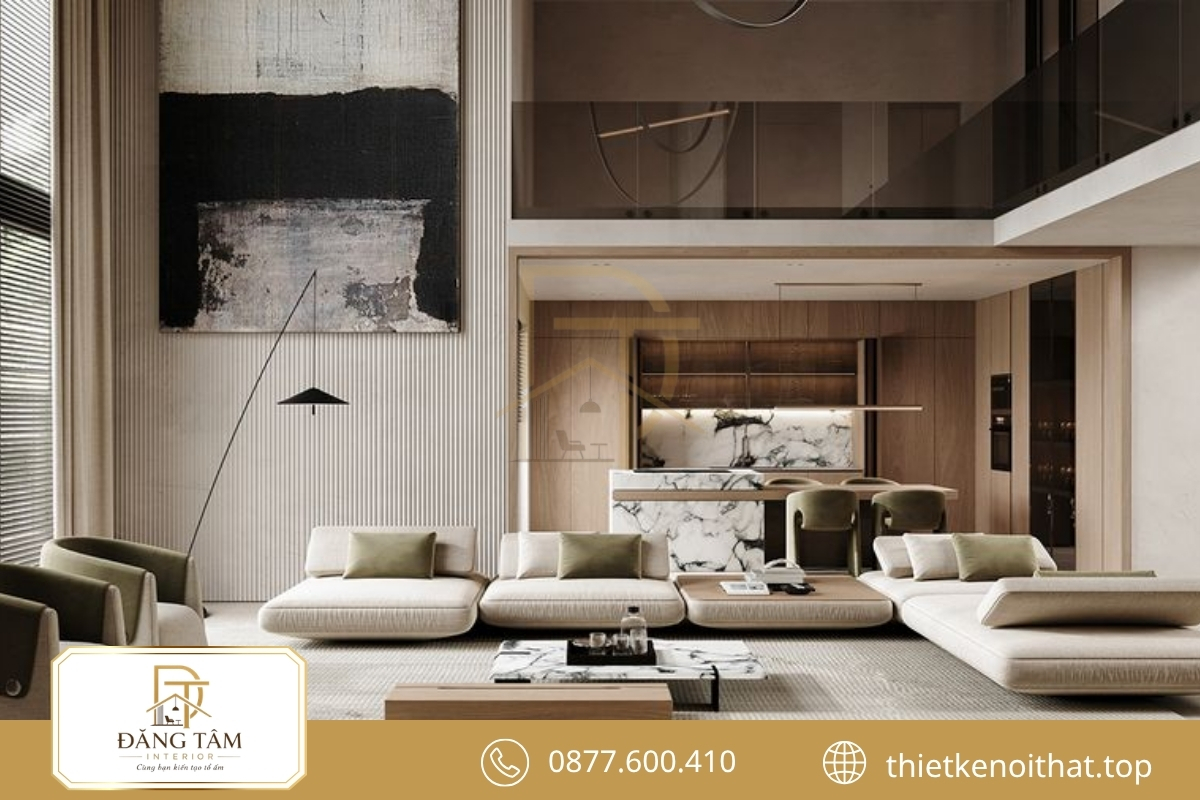 Thiết kế biệt thự nghỉ dưỡng hiện đại nổi bật với bố cục mở và đường nét tinh gọn