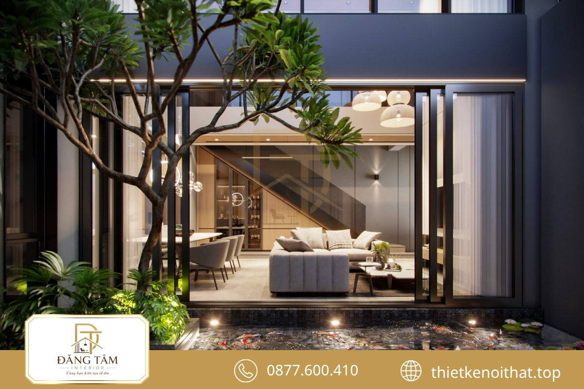 Thiết kế nội thất biệt thự sân vườn gắn kết hài hòa cùng cảnh quan