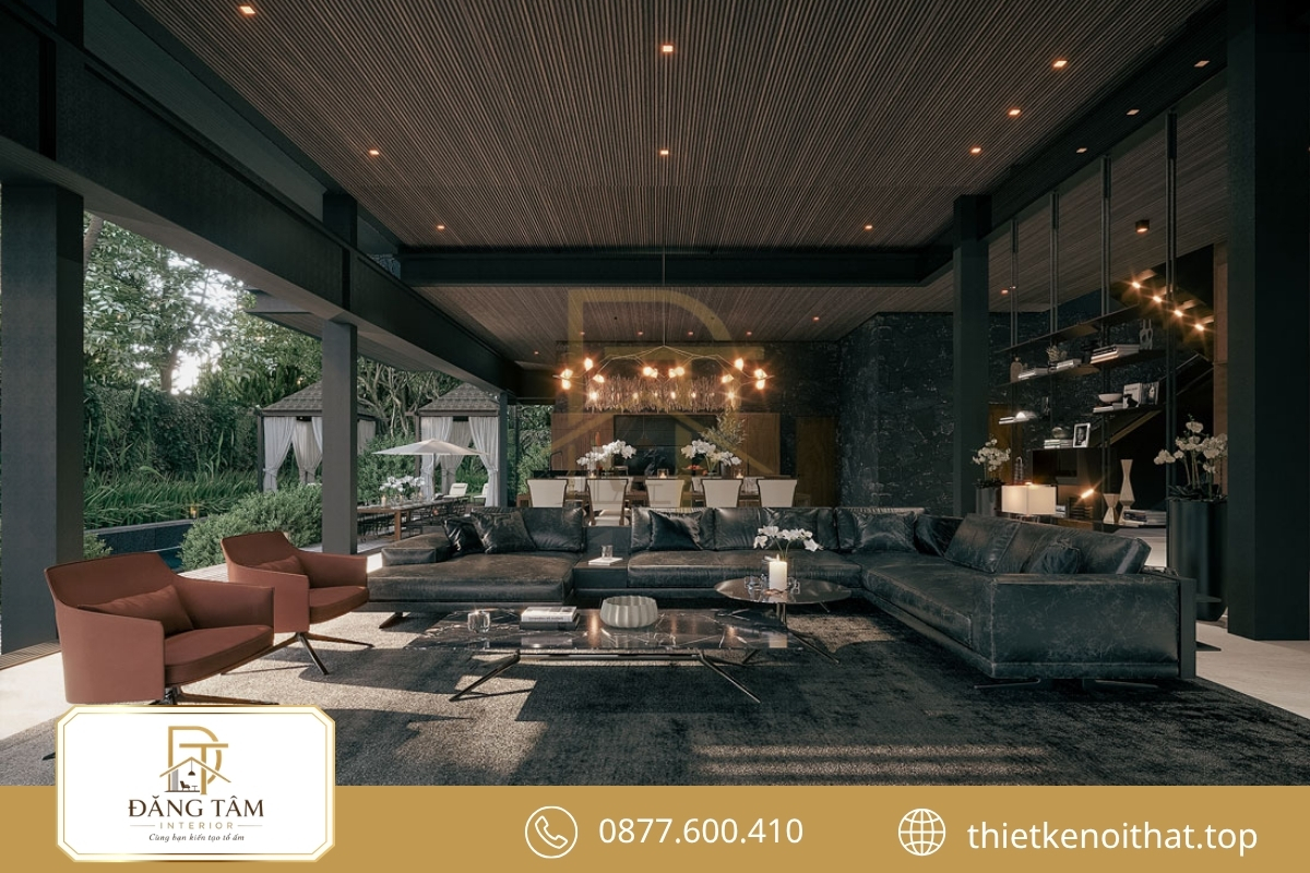 Thiết kế nội thất biệt thự nhà vườn hiện đại mở rộng tầm nhìn