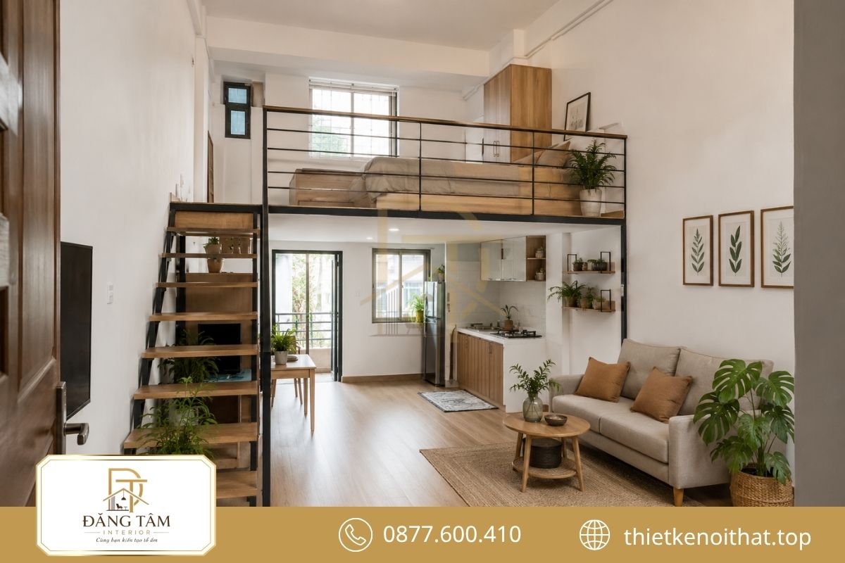 Gác lửng giúp cải tạo nhà tập thể cũ tăng diện tích sinh hoạt