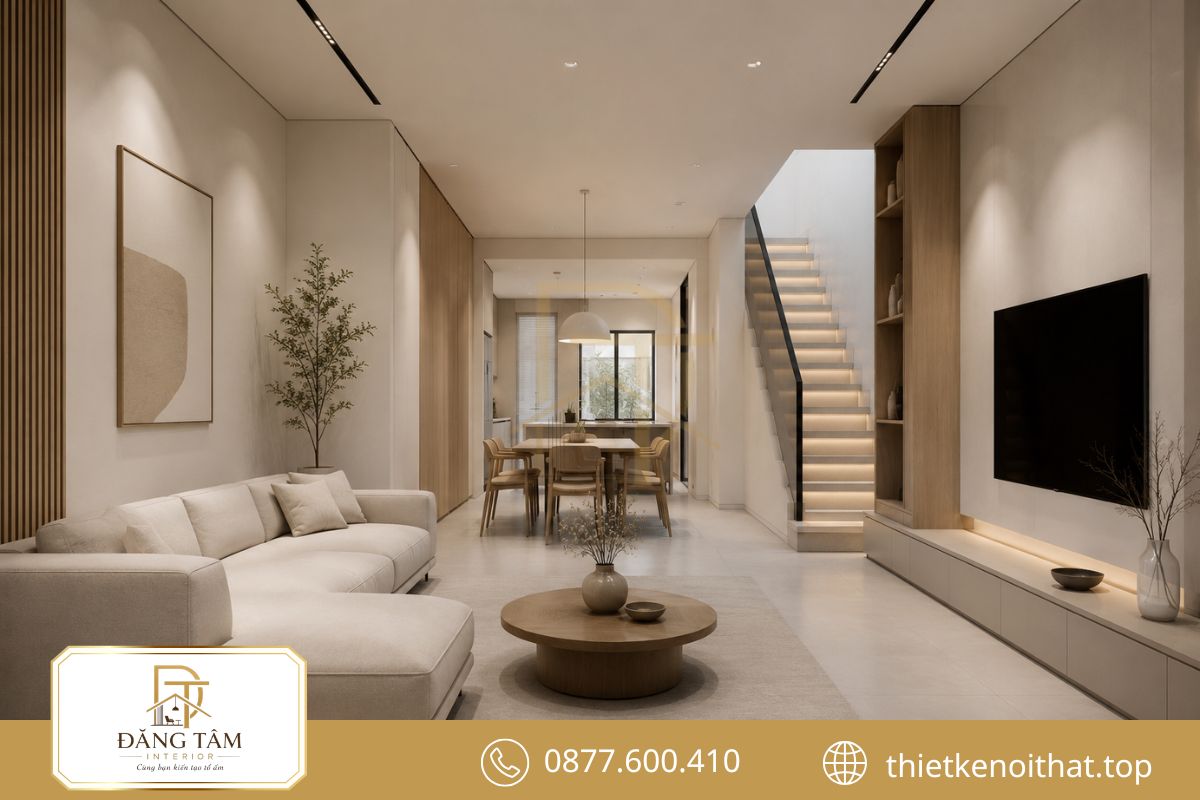 Bố trí nội thất nhà ống hài hòa phong thủy và công năng sử dụng