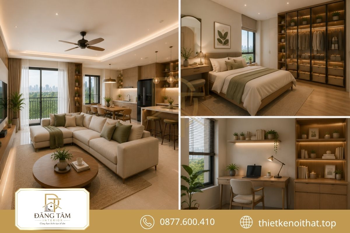 Cá nhân hóa thiết kế căn hộ 100m2 theo nhu cầu từng gia đình 