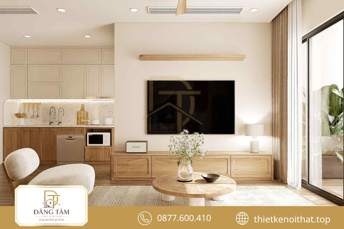 Mẫu căn hộ 68m2 phong cách Scandinavian sáng thoáng với gỗ tự nhiên 
