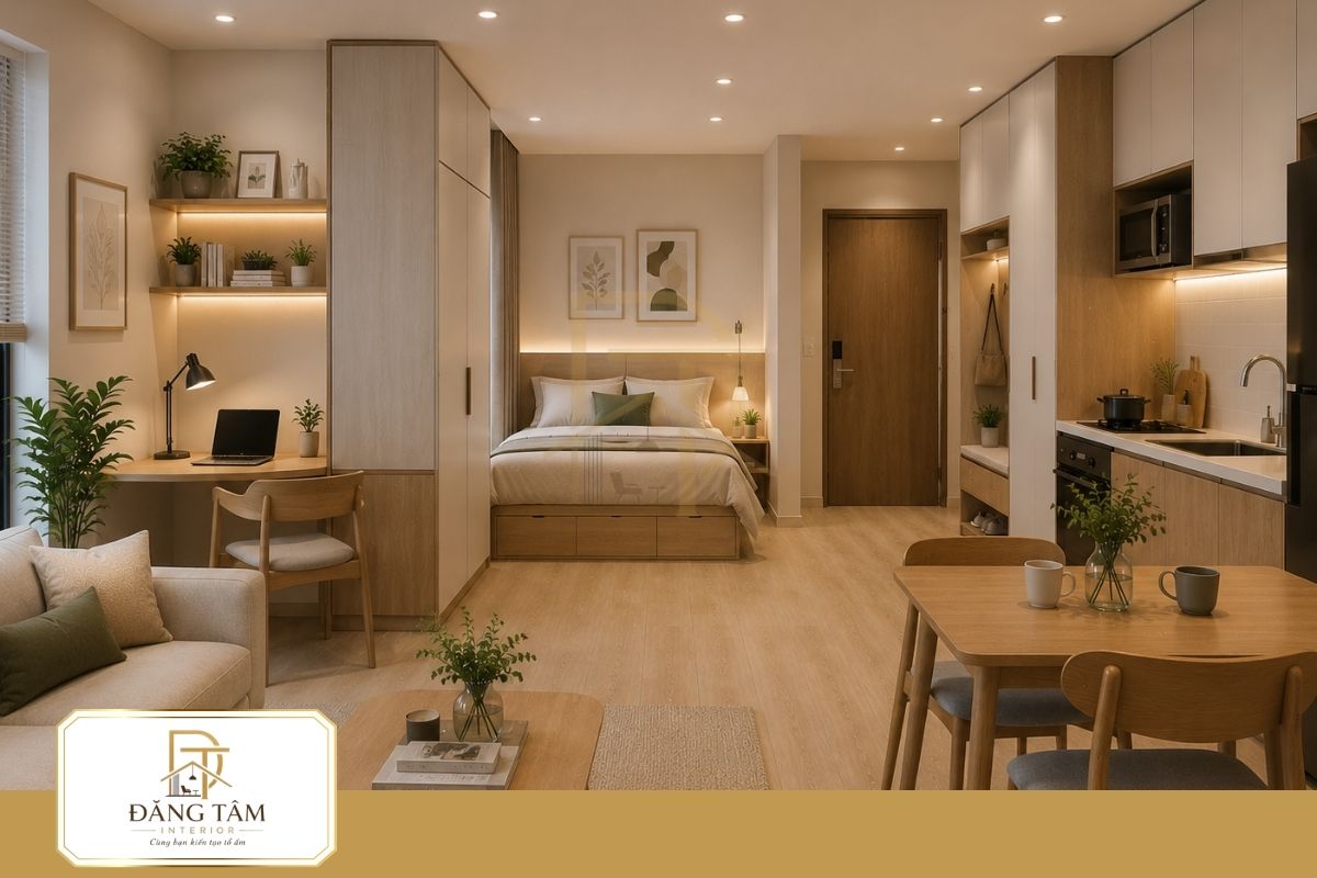 Bố cục hợp lý giúp cặp đôi trẻ sinh hoạt thoải mái hơn.