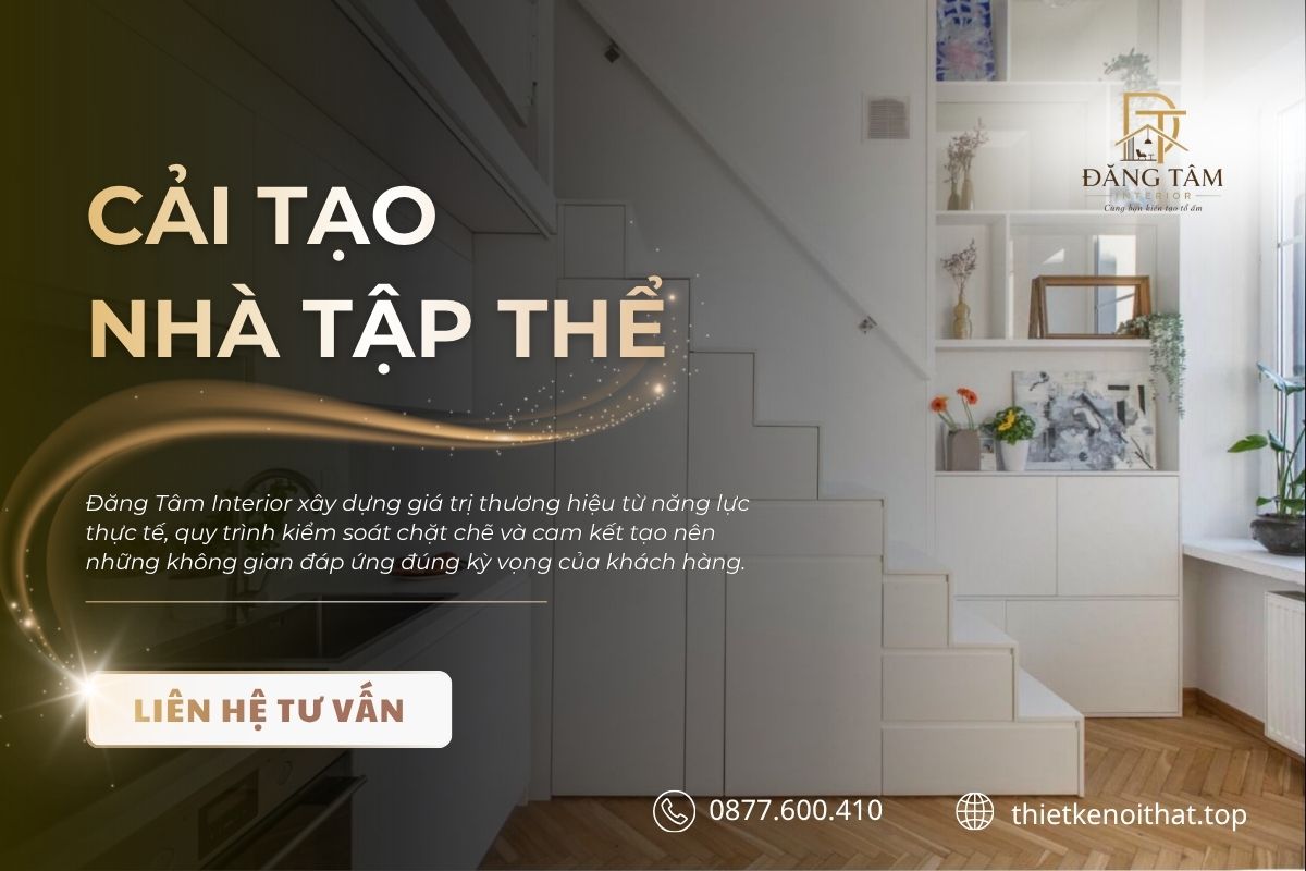 Đăng Tâm cải tạo nhà tập thể cũ chỉn chu từng mét vuông