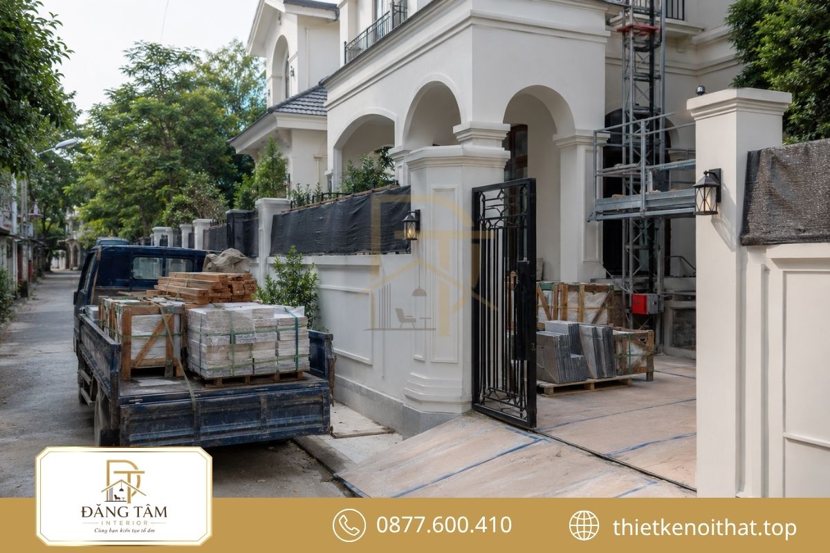 Điều kiện mặt bằng ảnh hưởng tiến độ và chi phí cải tạo biệt thự đáng kể