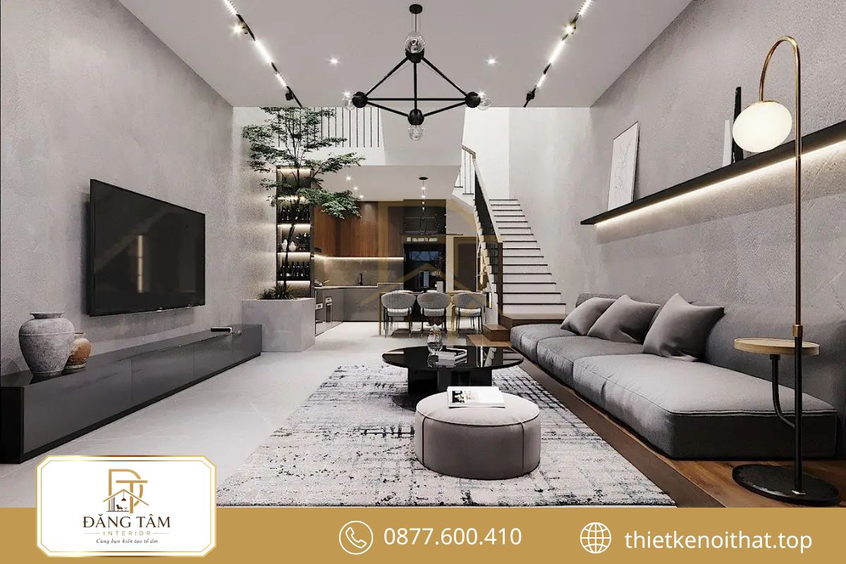 Dự án phòng khách hiện đại – Tiện nghi, thực tế và dễ ứng dụng