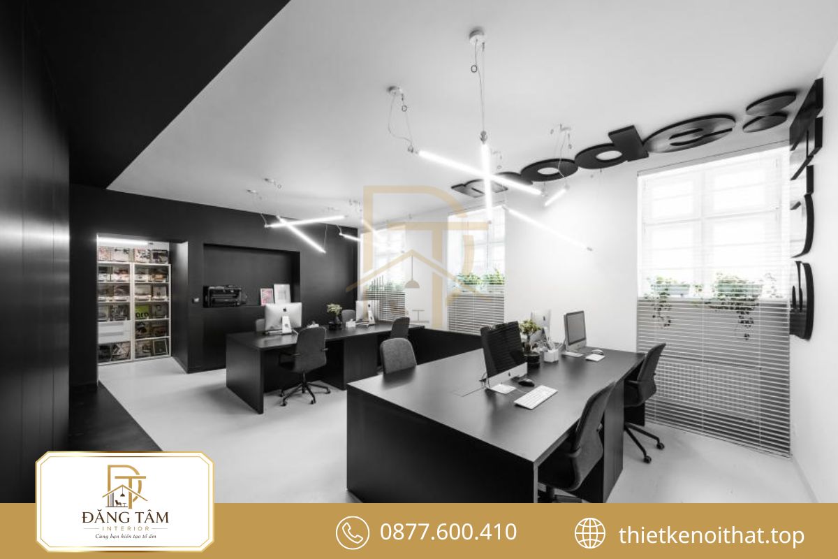 Thiết kế thi công nội thất tối giản cho văn phòng mới