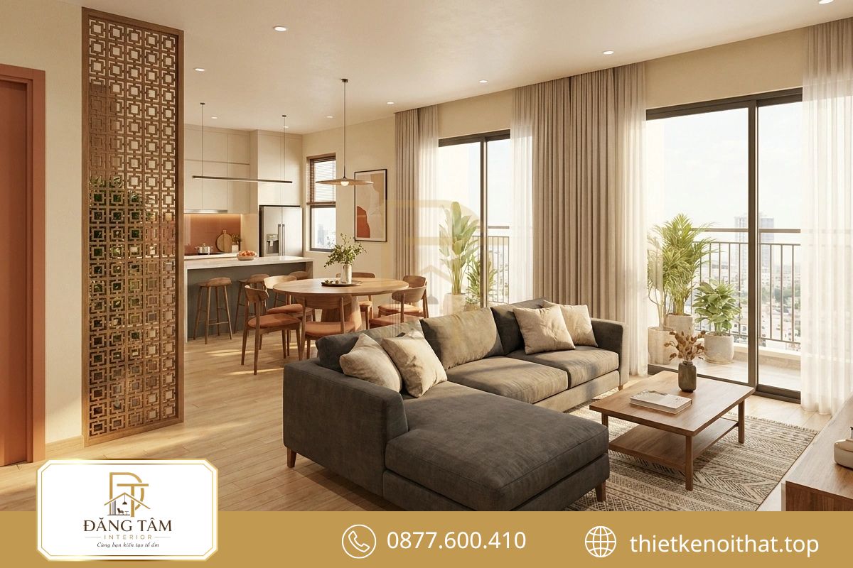 Phong cách thống nhất tạo dấu ấn cho toàn bộ thiết kế nội thất chung cư