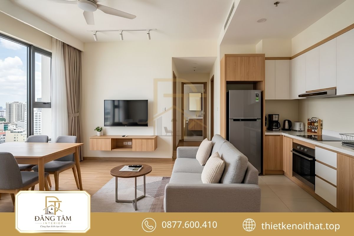 Hệ tủ lưu trữ thông minh tối ưu không gian căn hộ 55m2 