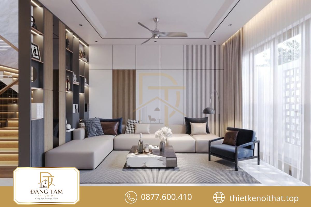 Sofa cân đối kích thước giúp phòng khách hài hòa và tối ưu diện tích sử dụng