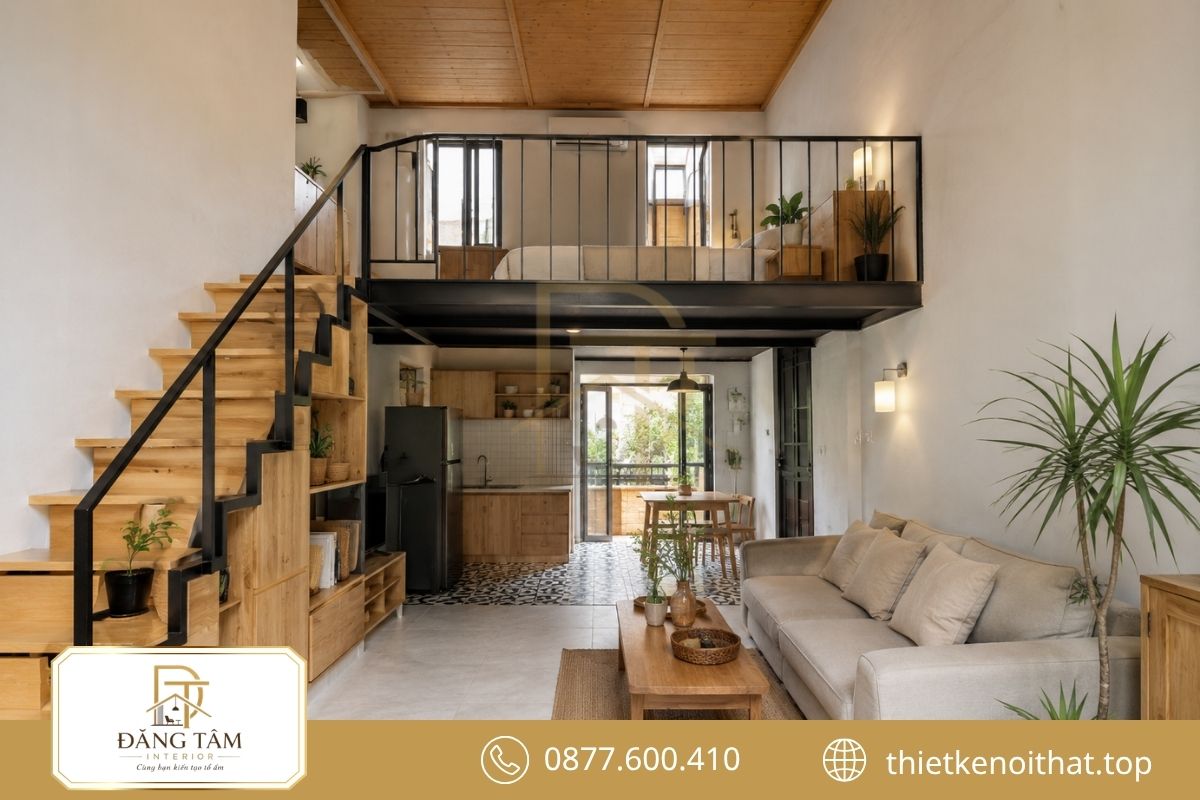 Thiết kế gác lửng giúp cải tạo nhà tập thể cũ tối ưu diện tích