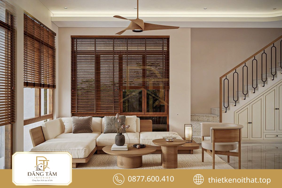 Phong cách Japandi tạo nội thất nhà phố tinh giản, ấm cúng và cân bằng với thiên nhiên