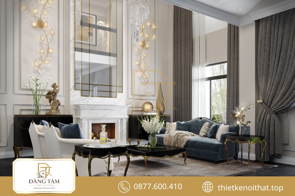 Nội thất nhà phố Luxury sử dụng vật liệu cao cấp, tạo không gian sang trọng và đẳng cấp