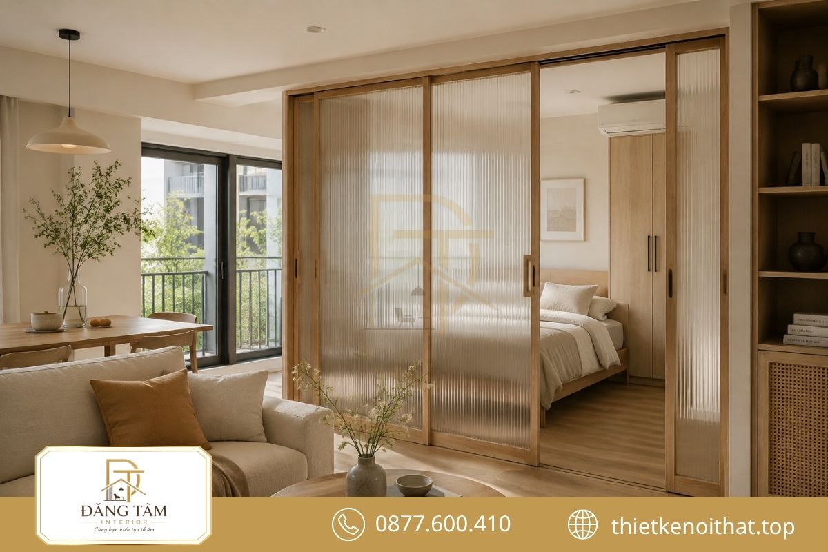 Phòng ngủ riêng tư sau cải tạo nhà tập thể cũ khoa học