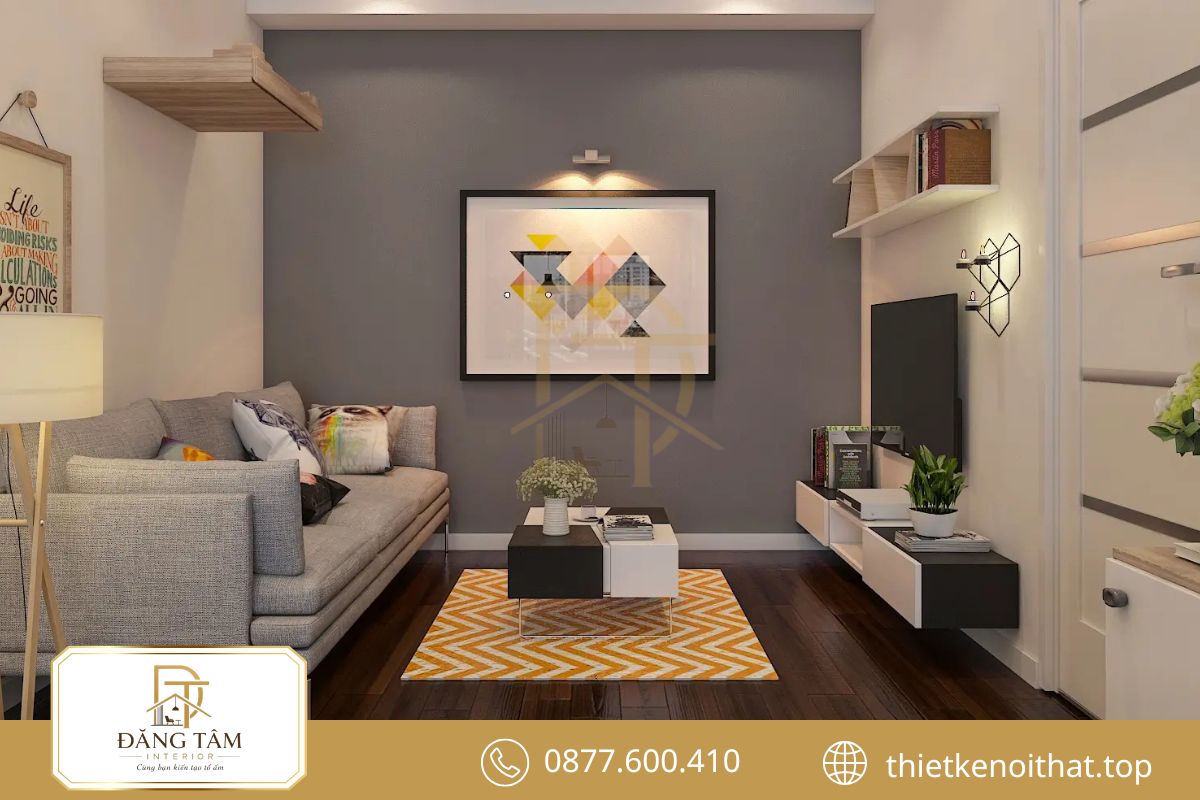 Phòng khách nhỏ ưu tiên nội thất gọn, tối ưu diện tích và ánh sáng