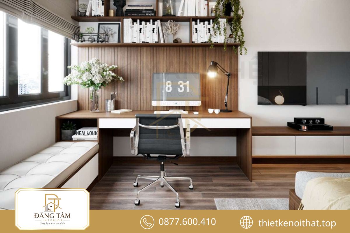 Phòng làm việc yên tĩnh, đủ sáng giúp nâng cao hiệu suất và khả năng tập trung mỗi ngày