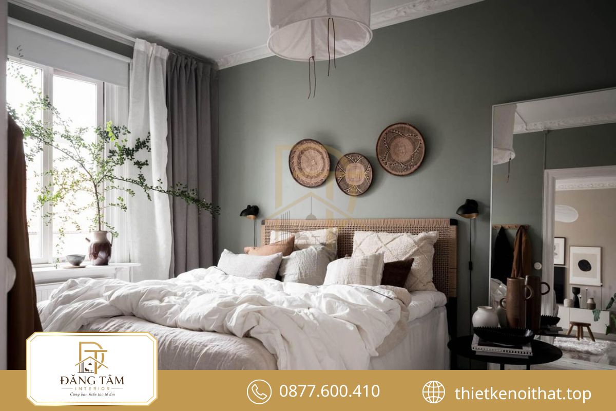 Ánh sáng tự nhiên cùng gam màu dịu nhẹ tạo nên không gian thư thái