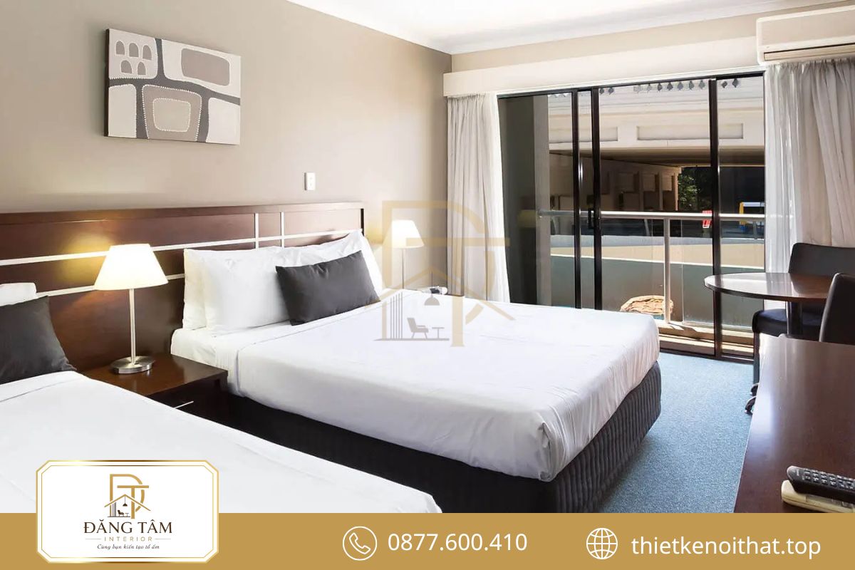 Nội thất phòng Standard tối ưu diện tích và đầy đủ công năng lưu trú
