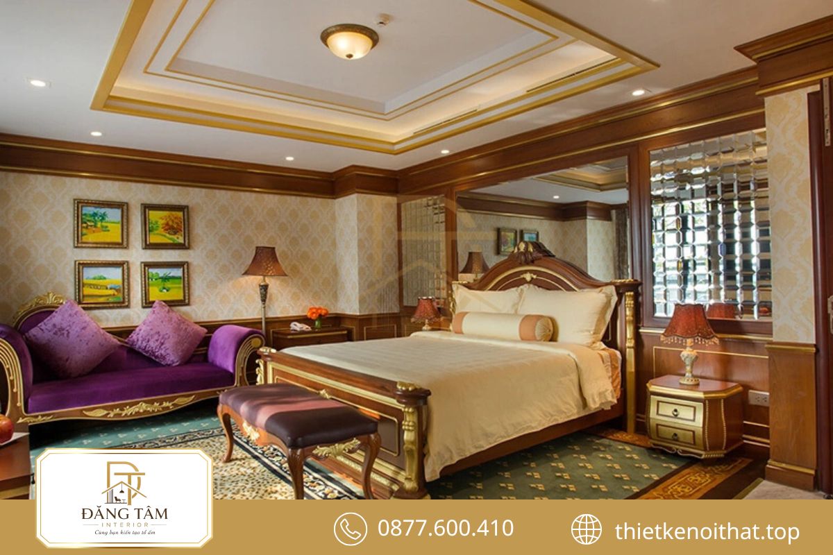 Thi công nội thất khách sạn 5 sao với phòng Suite sang trọng, đẳng cấp.