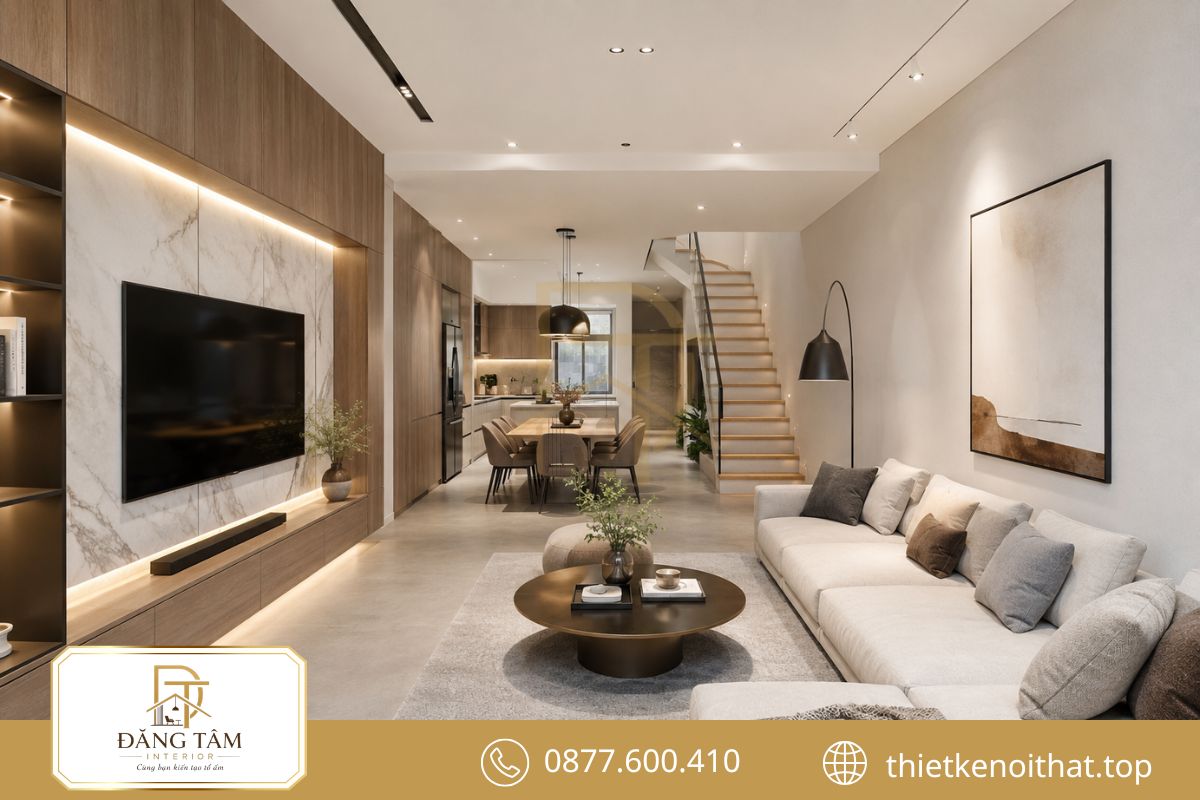 Sắp xếp nội thất nhà ống khoa học theo từng diện tích sử dụng