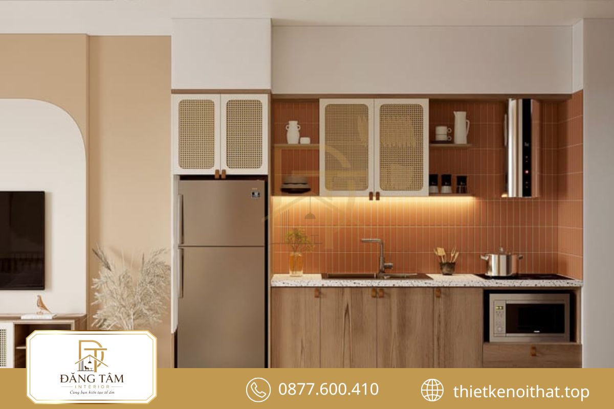 Giải pháp thi công nội thất bếp chữ I tối ưu diện tích căn hộ nhỏ