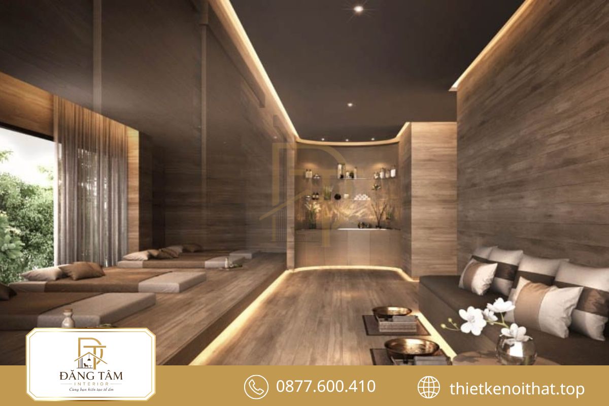 Thi công nội thất khách sạn khu spa, thư giãn