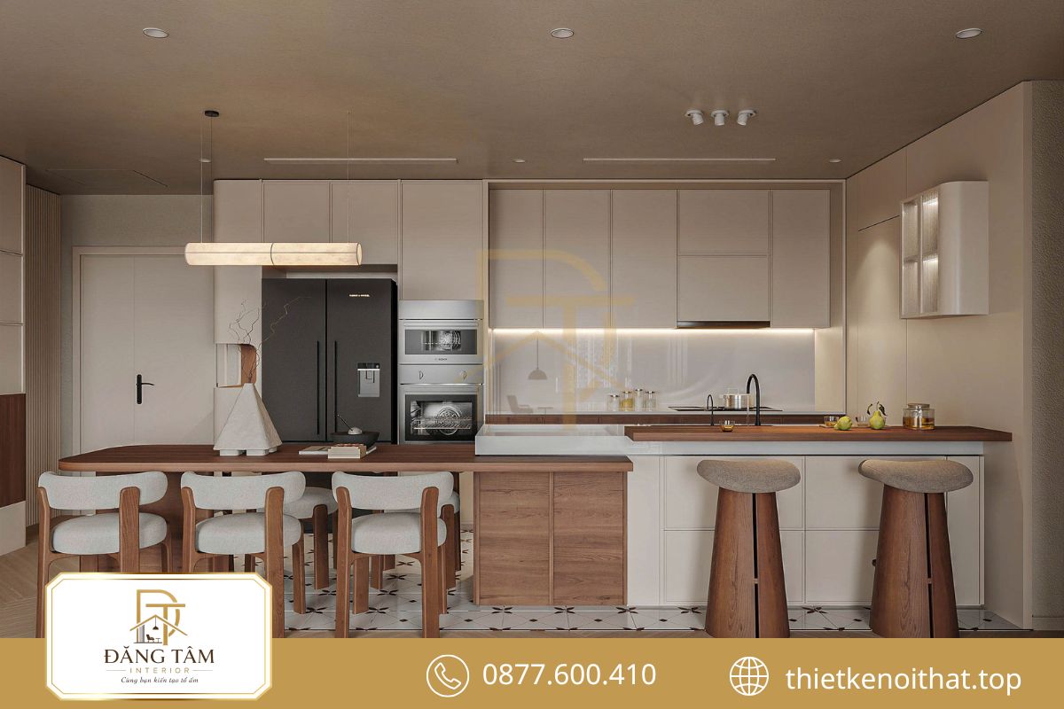 Thi công nội thất bếp chung cư nhỏ tối ưu diện tích và công năng sử dụng