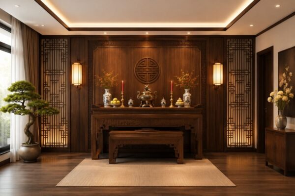 thi công nội thất phòng thờ