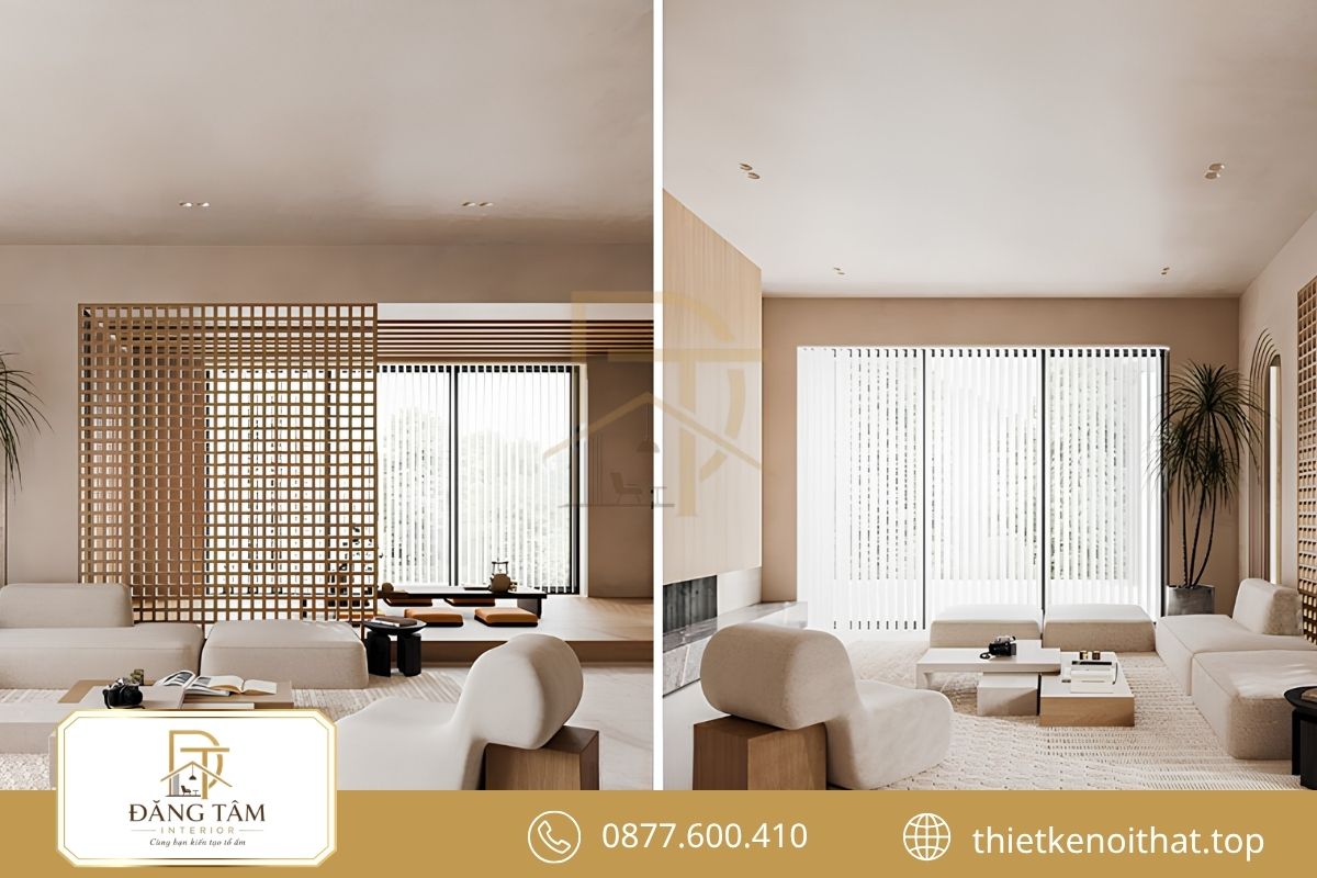Thiết kế căn hộ 80m2 Japandi hài hòa thẩm mỹ và công năng