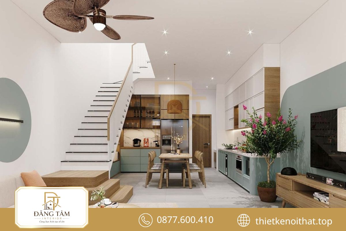 Thiết kế nội thất nhà ống 4m phong cách hiện đại, tinh gọn và đầy tiện nghi