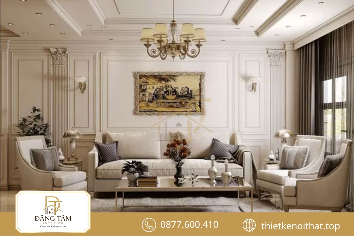 Thiết kế nhà ống 5m phong cách Tân cổ điển tôn lên vẻ đẹp sang trọng, tinh tế