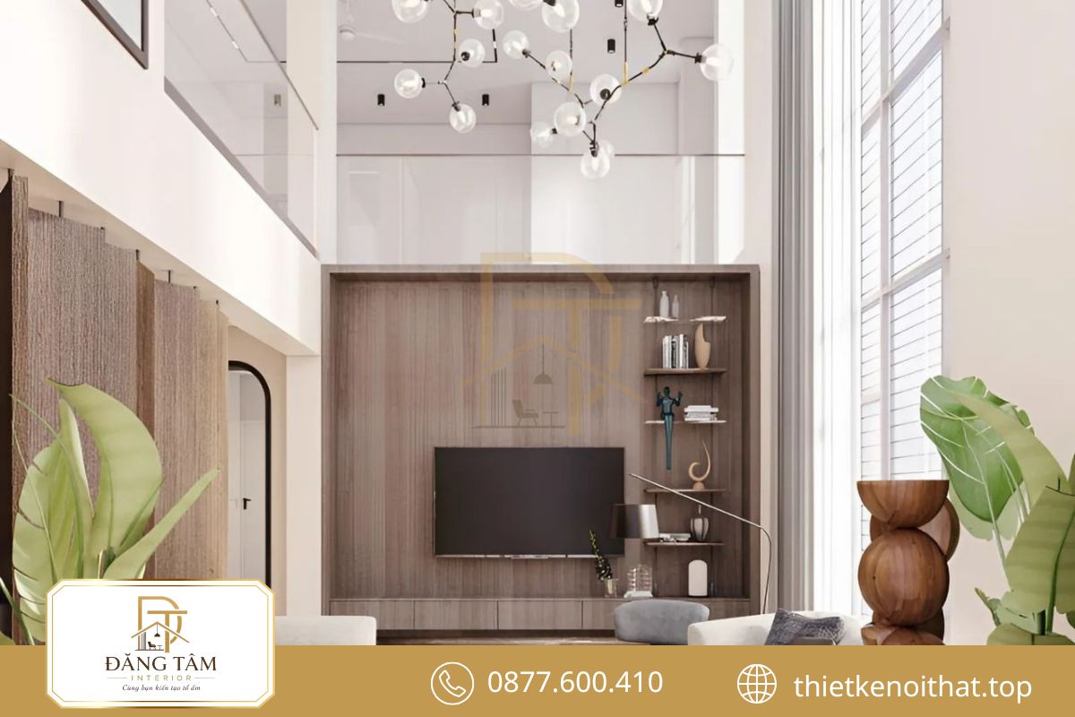 Thiết kế nội thất nhà ống thông tầng đón sáng và lưu thông không khí