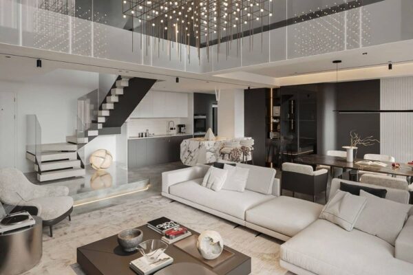 thiết kế nội thất căn hộ Duplex
