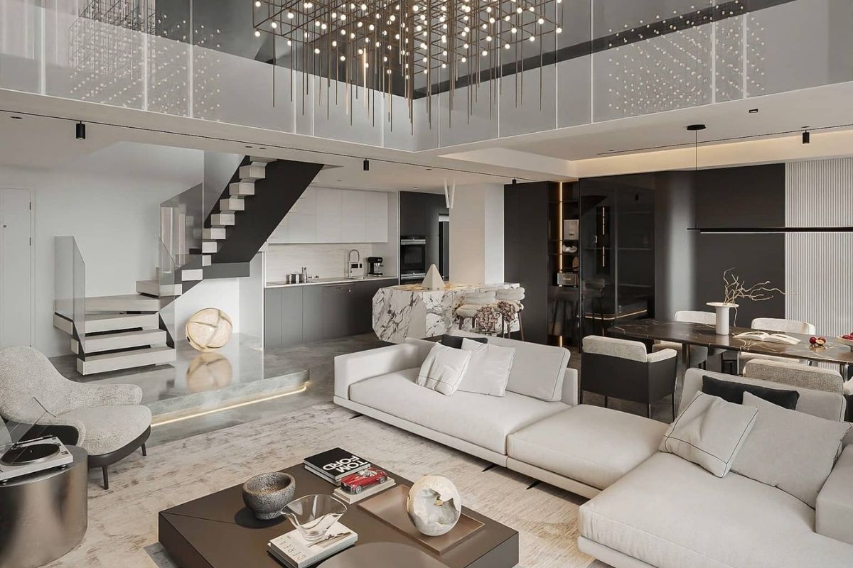 thiết kế nội thất căn hộ Duplex