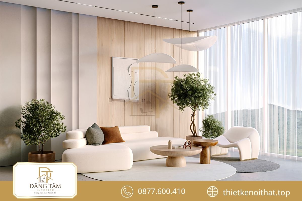 Căn hộ 110m2 phong cách Japandi tinh giản với gỗ sáng và gam be 