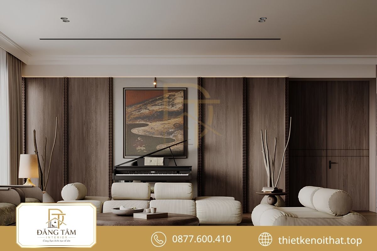 Căn hộ 110m2 Wabi Sabi ấm áp với vật liệu mộc và bề mặt thô 