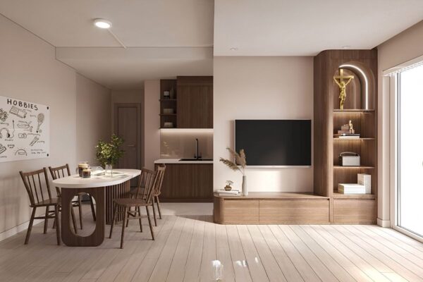 thiết kế nội thất chung cư 45m2