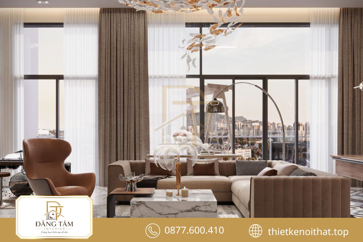 Vật liệu cao cấp tạo dấu ấn cho thiết kế nội thất chung cư phong cách Luxury