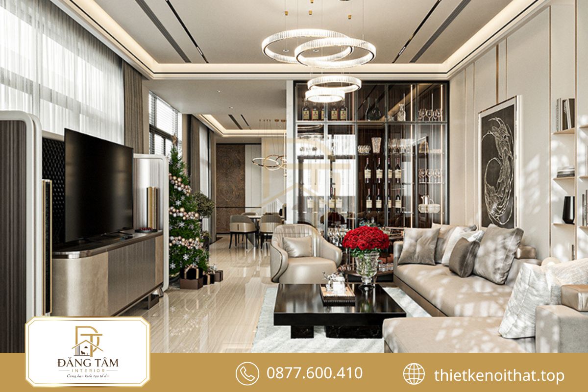 Thiết kế nội thất nhà phố 4m Luxury đẳng cấp cùng vật liệu hoàn thiện cao cấp