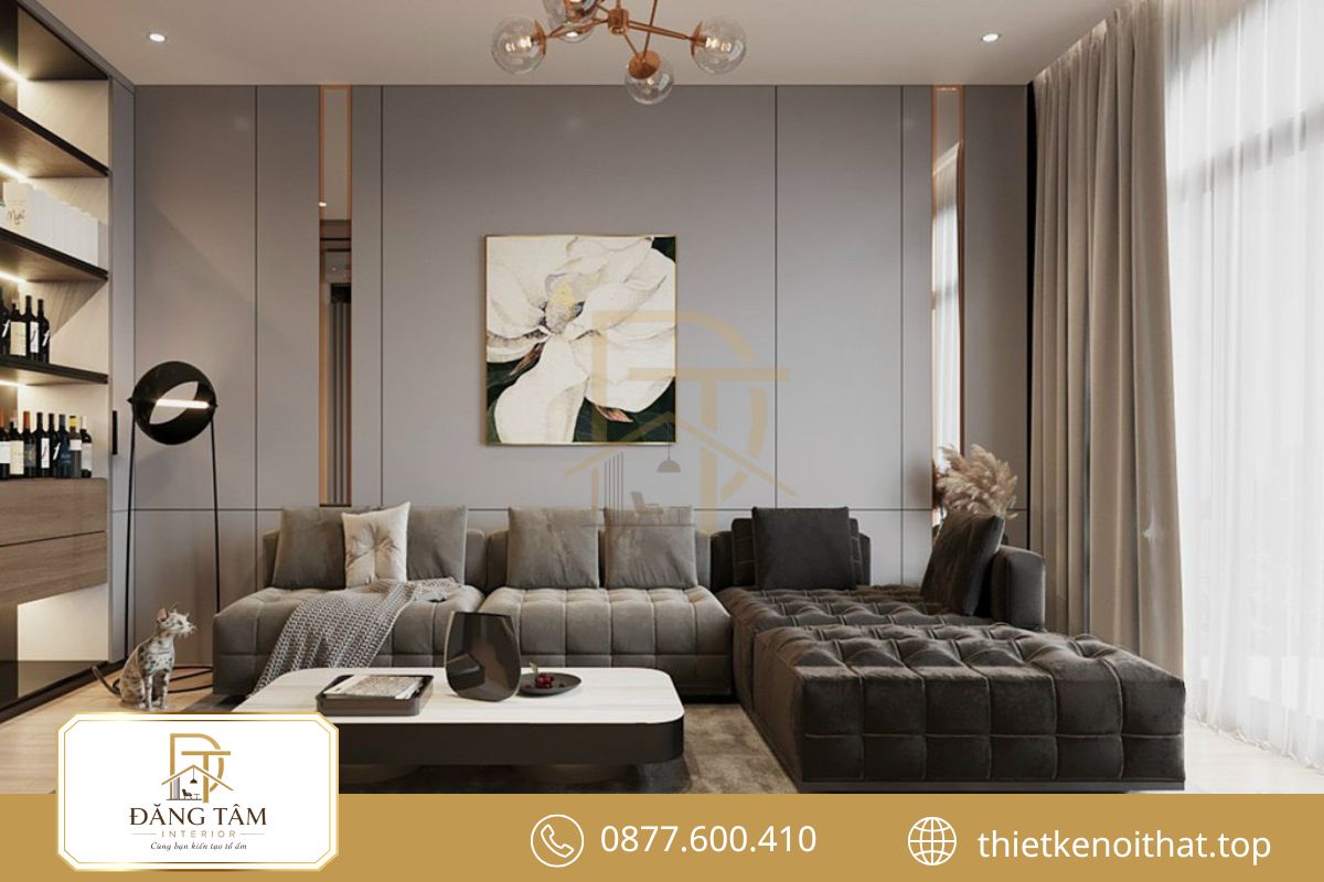 Thiết kế nội thất nhà phố hiện đại đề cao công năng, đường nét gọn và tinh tế