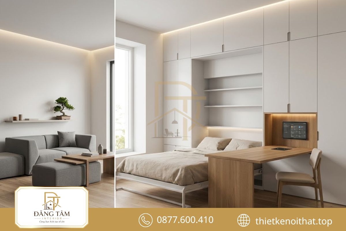 Khai thác từng mét vuông nhờ thiết kế nội thất thông minh linh hoạt