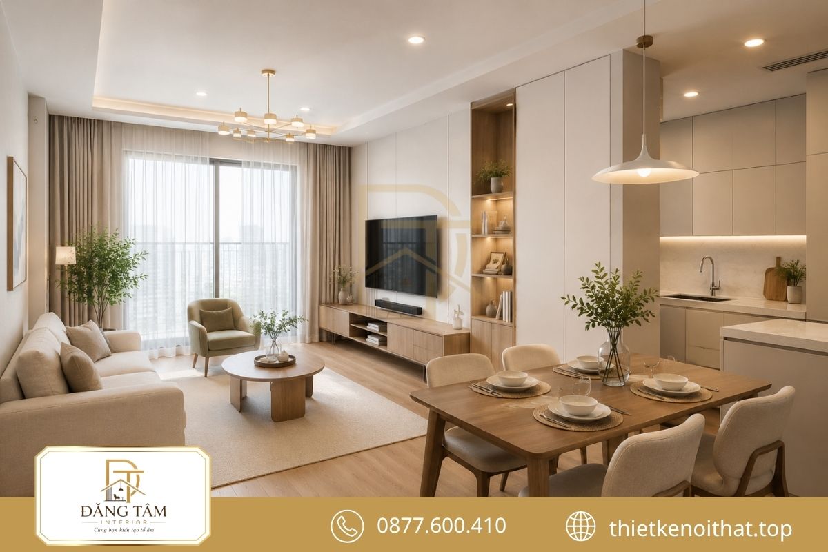 Tone màu trung tính mang lại không gian thanh lịch và hài hòa