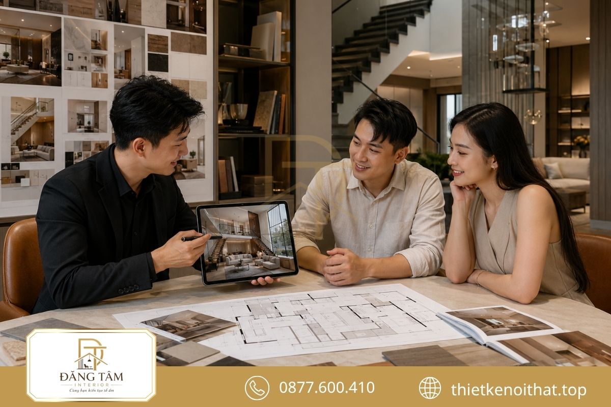 Kiến trúc sư tư vấn phương án Duplex theo nhu cầu gia chủ. 