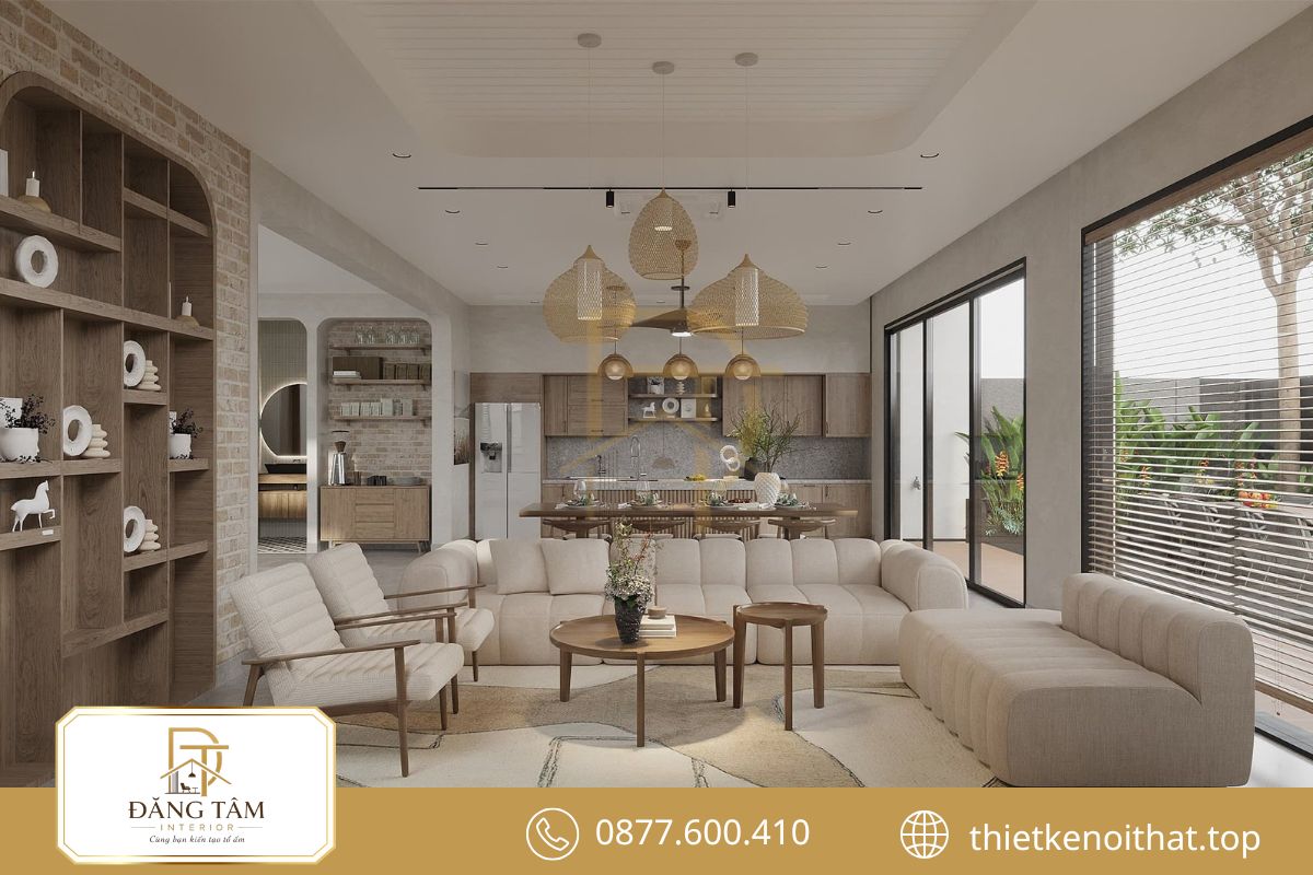 Thiết kế nội thất nhà phố không gian mở giúp tối ưu diện tích, tăng kết nối và ánh sáng
