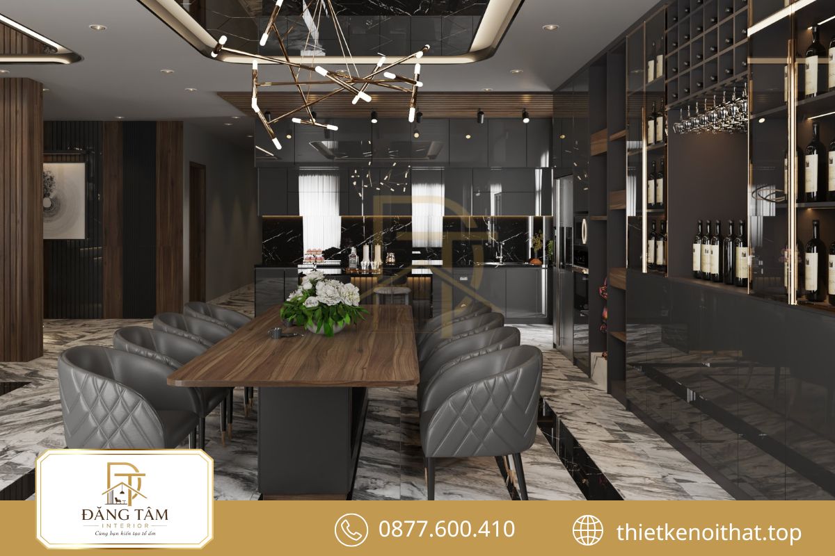 Gia chủ trực tiếp kiểm tra mẫu gỗ, đá và phụ kiện trước khi sản xuất