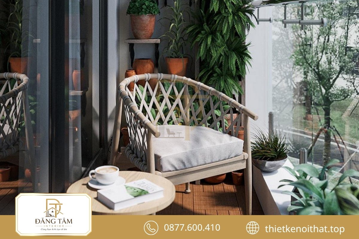 Ban công nhỏ trở thành khoảng nghỉ xanh mát giữa nhịp sống đô thị