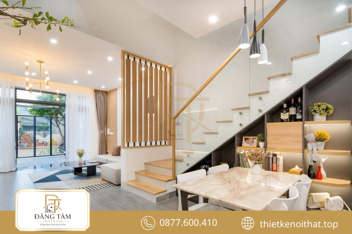 Các phòng được bố trí theo công năng và mức độ riêng tư cần thiết