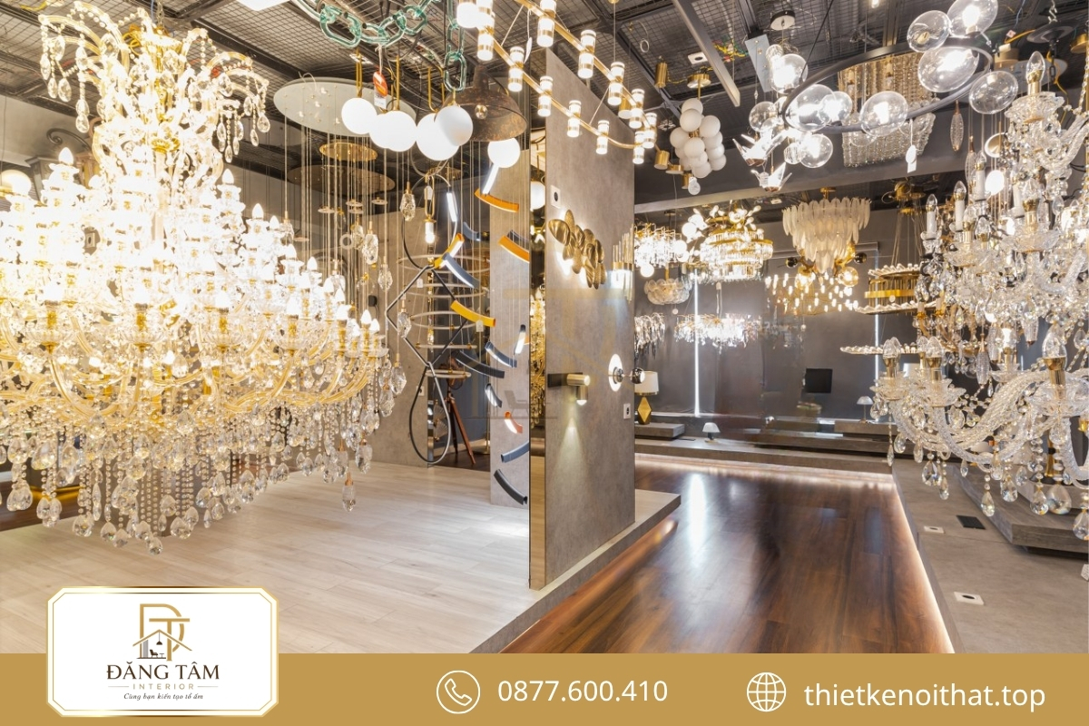 Bố trí cửa hàng đèn trang trí thông thoáng cho hành trình trải nghiệm thuận tiện