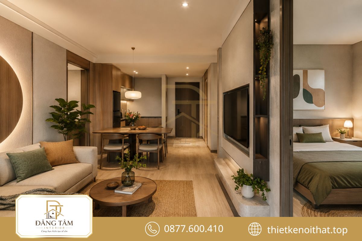 Không gian một phòng ngủ linh hoạt sau cải tạo căn hộ theo nhu cầu thực tế